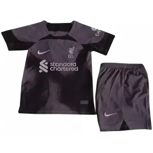 Kit infantil Goleiro II Liverpool 2022 2023 Preto