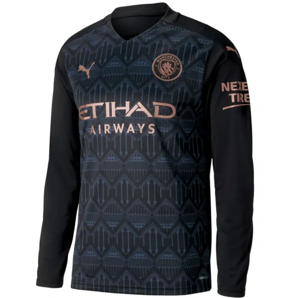  Camisa oficial Puma Manchester City 2020 2021 II jogador manga comprida
