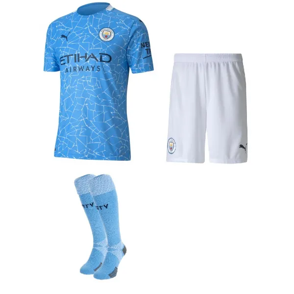 Kit adulto oficial Puma Manchester City 2020 2021 I Jogador
