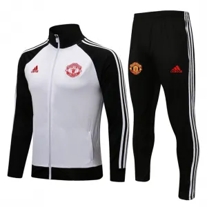 Kit treinamento Manchester United 2021 2022 Adidas oficial Branco e preto