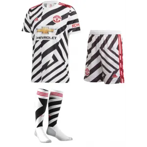 Kit adulto oficial Adidas Manchester United 2020 2021 III jogador