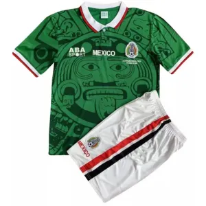 Kit infantil I Seleção do México 1998 Aba Sport oficial 