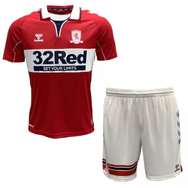 Kit infantil oficial Hummel Middlesbrough 2020 2021 I jogador
