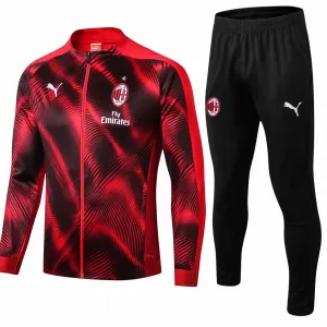 Kit treinamento oficial Puma Milan 2019 2020 Vermelho e preto