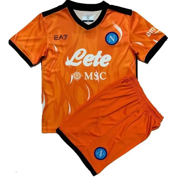 Kit infantil Goleiro II Napoli 2021 2022 EA7 oficial 