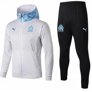 Kit treinamento com capuz oficial Puma Olympique de Marseille 2019 2020 azul 