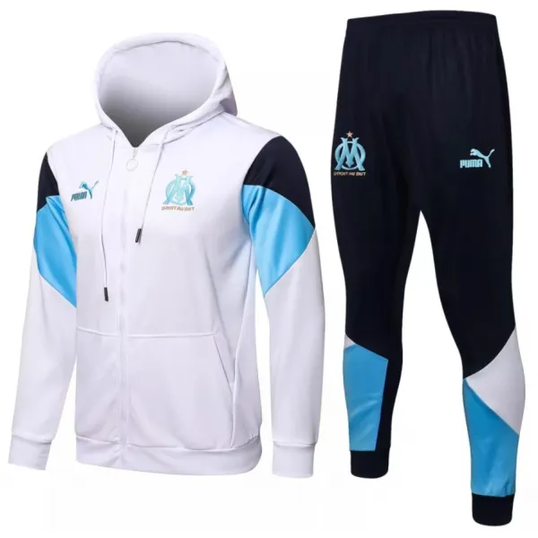 Kit treinamento Olympique de Marseille 2021 2022 Puma oficial branco e preto