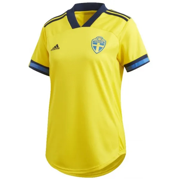Camisa feminina oficial Adidas seleção da Suécia 2020 2021 I