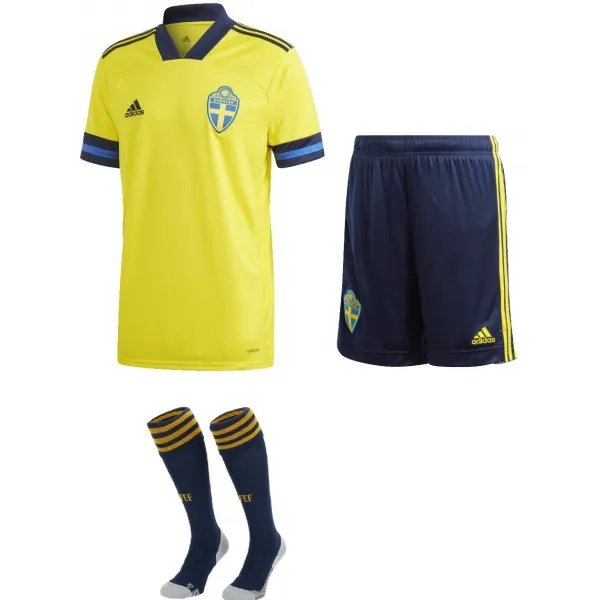Kit adulto oficial Adidas seleção da Suécia 2020 2021 I jogador