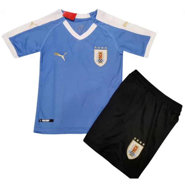 Kit infantil oficial Puma seleção da Uruguai 2019 I jogador