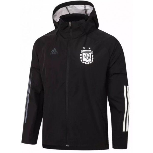 Jaqueta corta vento oficial Adidas seleção da Argentina 2020 2021 preta
