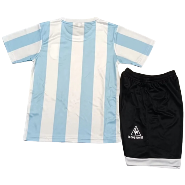 Kit infantil I Seleção da Argentina 1986 Le Coq Sportif retro 