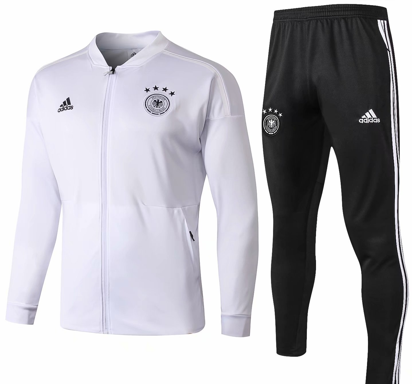 Kit treinamento oficial Adidas seleção da Alemanha 2018 branco e preto