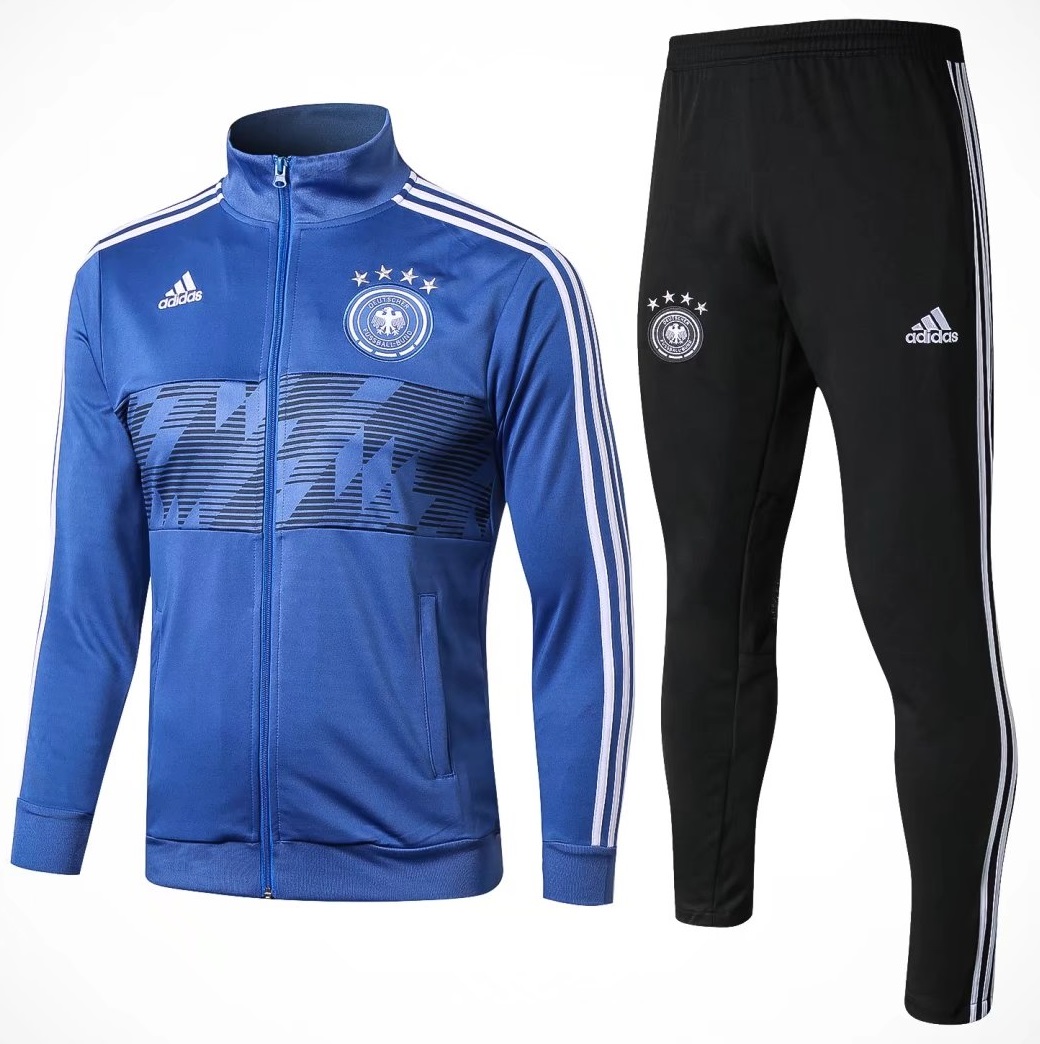 Kit treinamento oficial Adidas seleção da Alemanha 2018 azul e preto