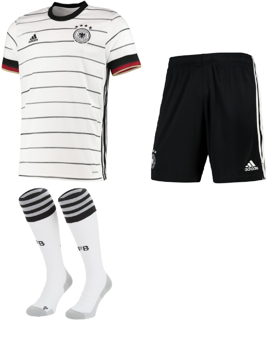 Kit adulto oficial Adidas seleção da Alemanha 2020 2021 I jogador