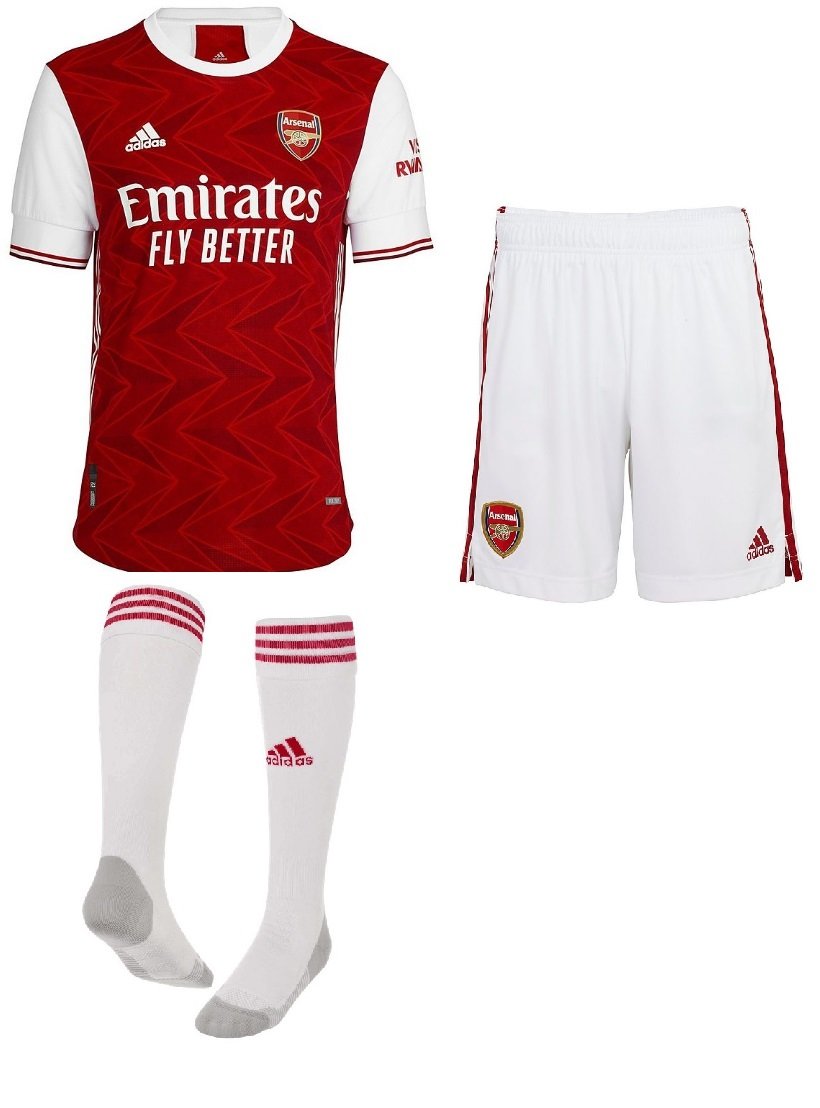 Kit adulto oficial Adidas Arsenal 2020 2021 I jogador