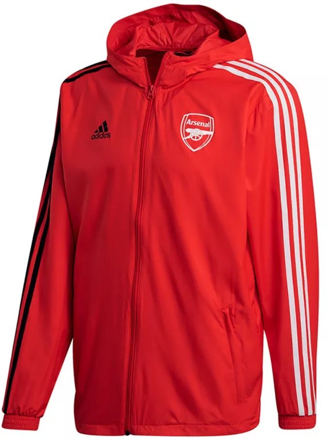 Jaqueta corta vento oficial Adidas Arsenal 2020 2021 Vermelha