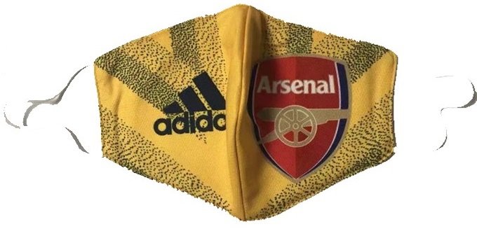 Mascara oficial Adidas Arsenal 2019 2020 amarela 