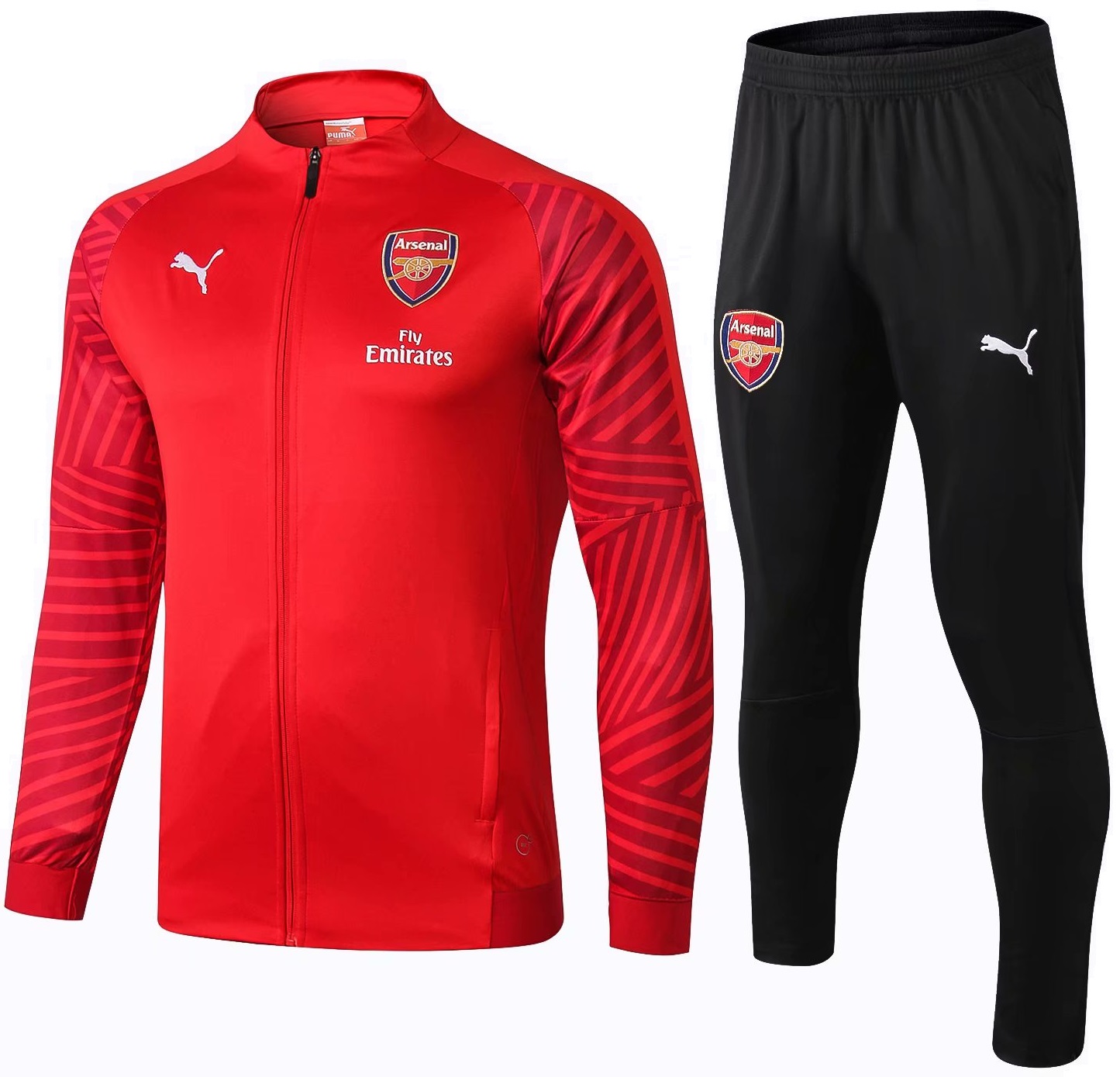 Kit treinamento oficial Puma Arsenal 2018 2019 vermelho e preto