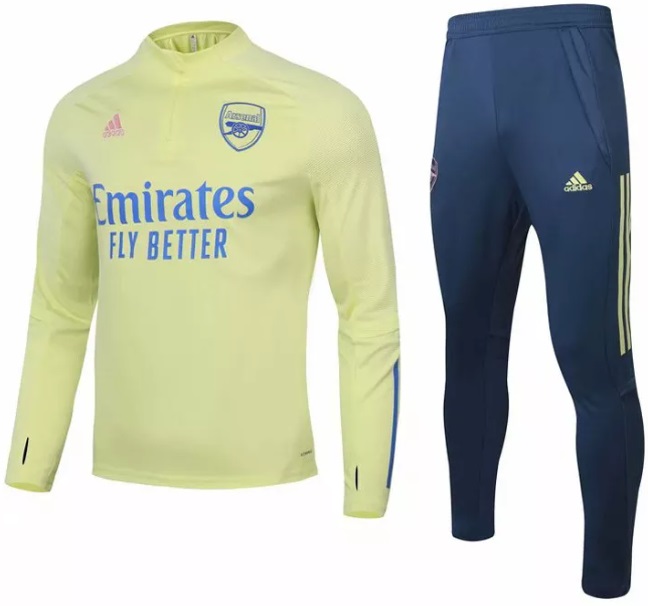 Kit treinamento oficial Adidas Arsenal 2020 2021 Amarelo