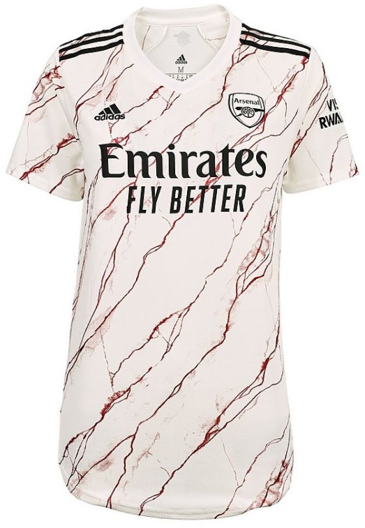 Camisa feminina oficial Adidas Arsenal 2020 2021 II jogador