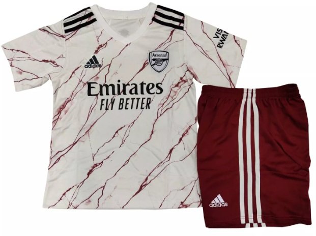 Kit infantil oficial Adidas Arsenal 2020 2021 II jogador