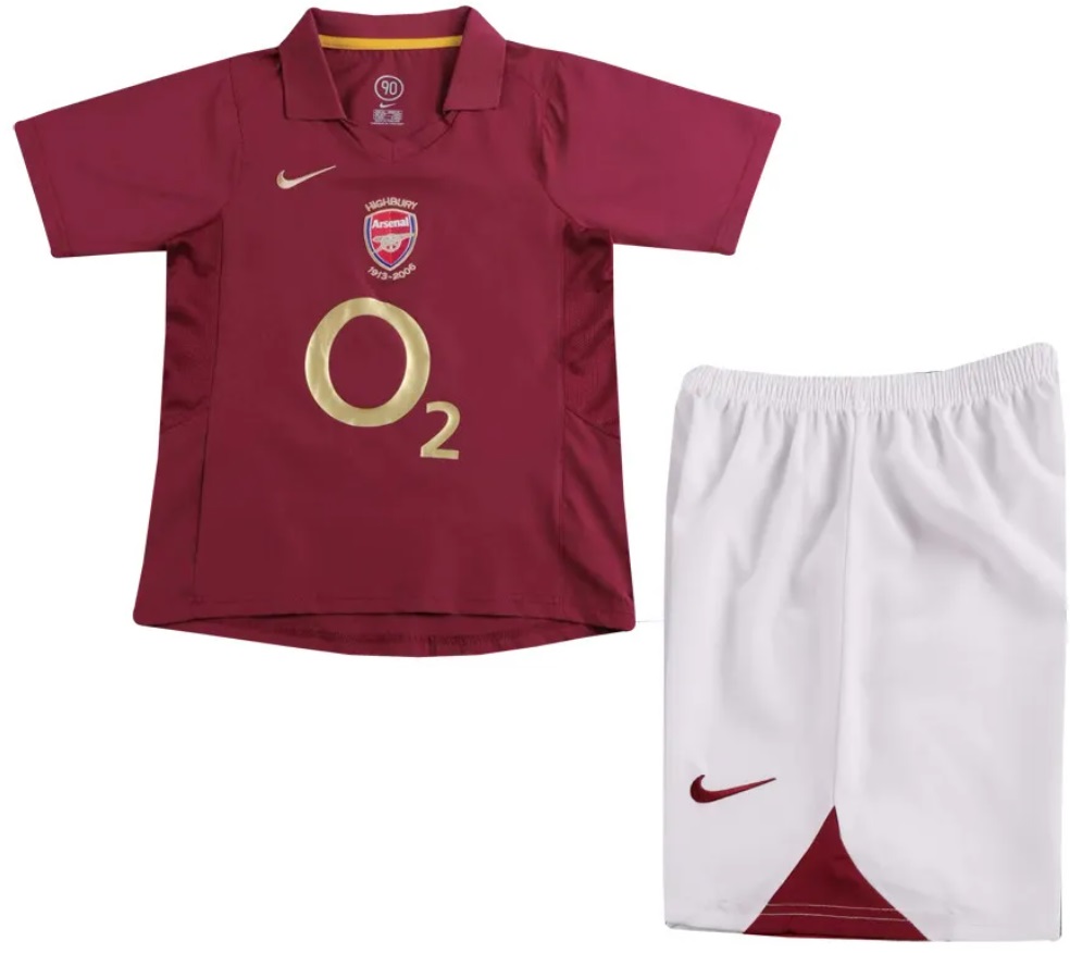 Kit infantil I Arsenal 2005 2006 Home retro