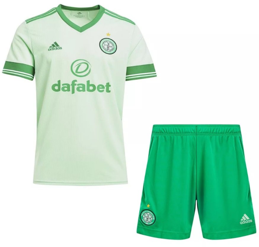 Kit infantil oficial Adidas Celtic 2020 2021 II jogador
