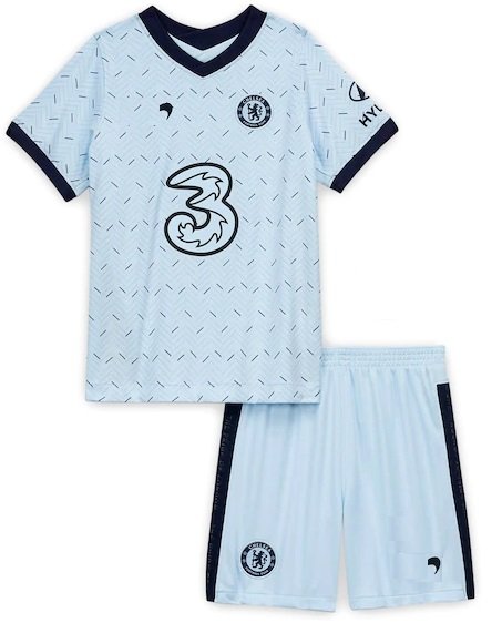 Kit infantil Chelsea 2020 2021 II Away  jogador