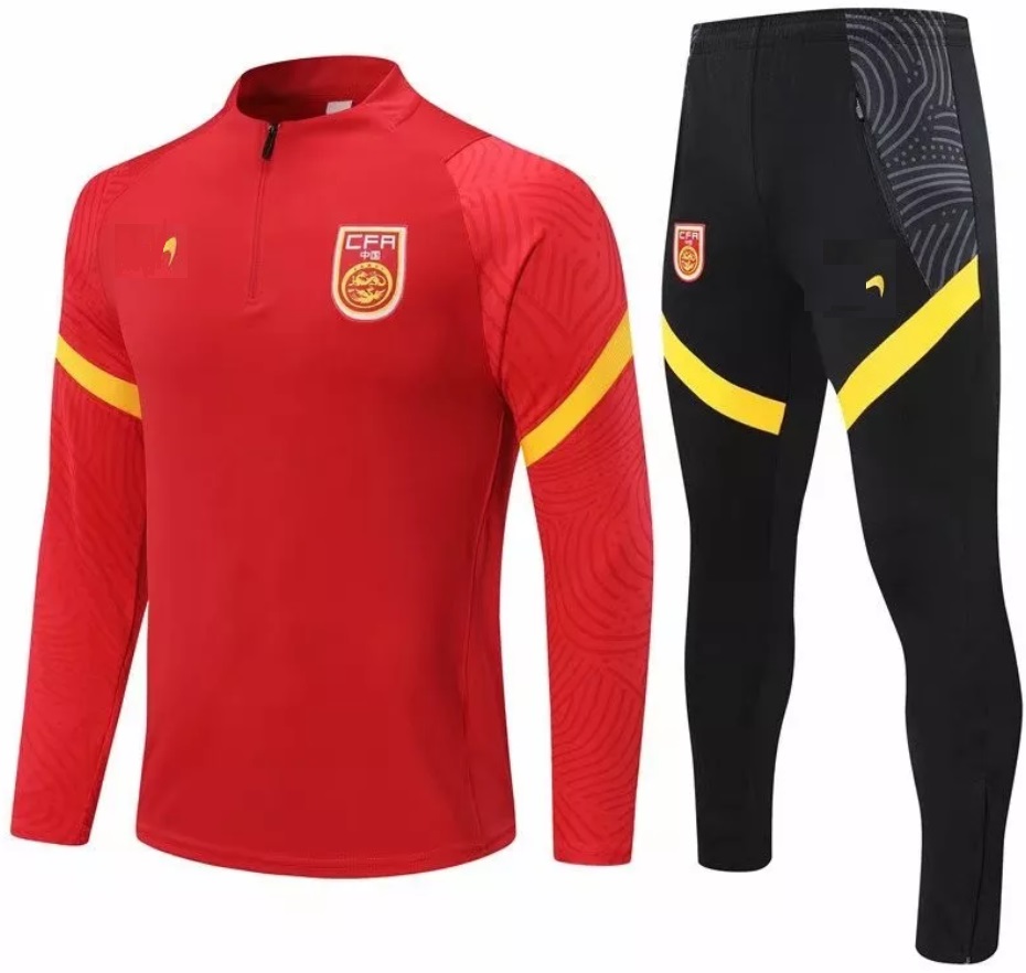 Kit treinamento seleção da China 2020 2021 Vermelho