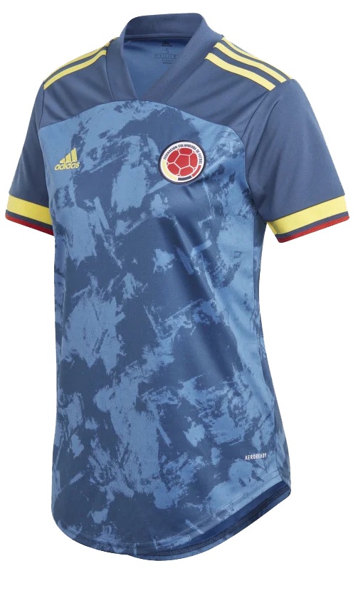 Camisa feminina oficial Adidas seleção da Colombia 2020 II
