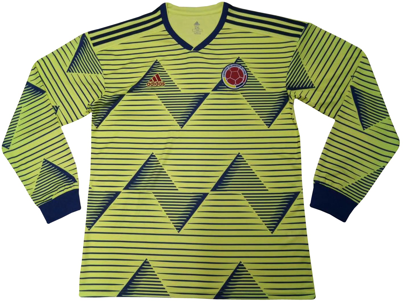 Camisa oficial Adidas seleção da Colombia 2019 I jogador manga comprida