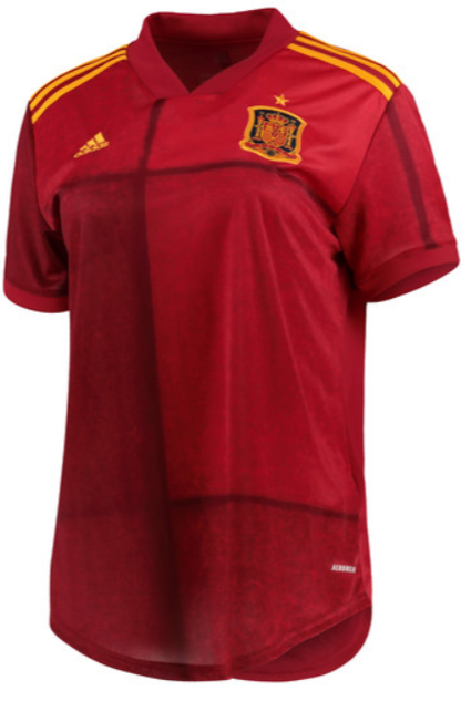 Camisa feminina oficial Adidas seleção da Espanha 2020 2021 I