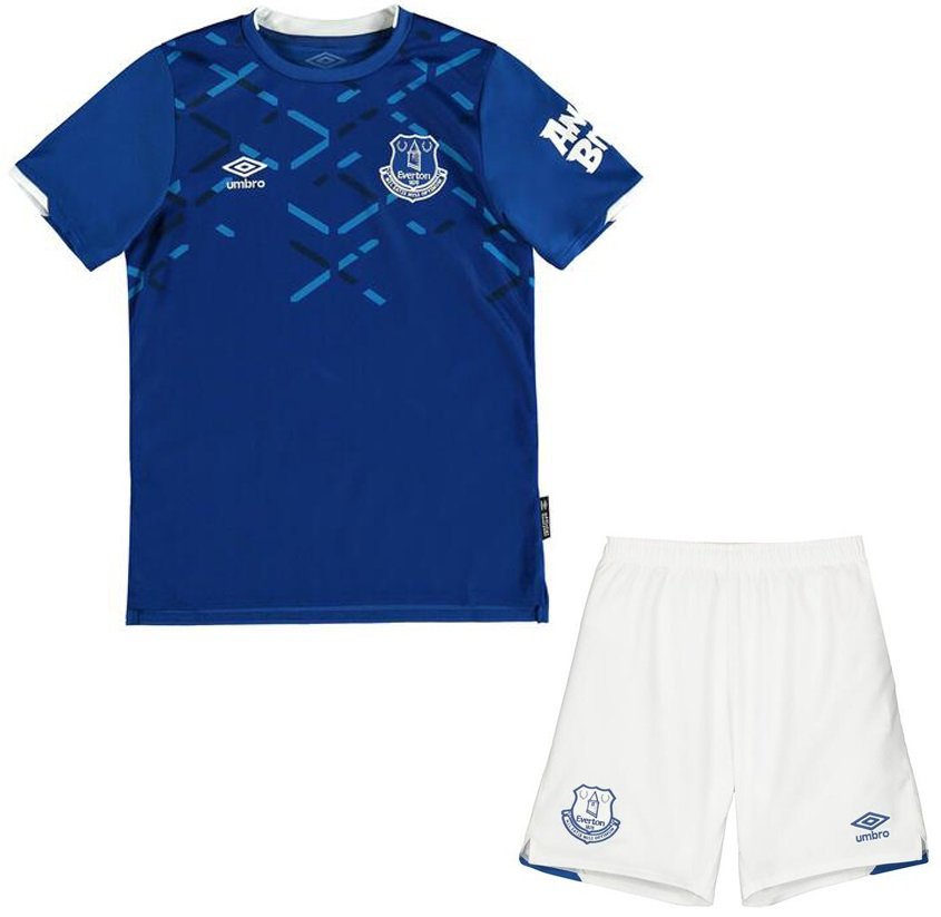 Kit infantil oficial umbro Everton 2019 2020 I jogador