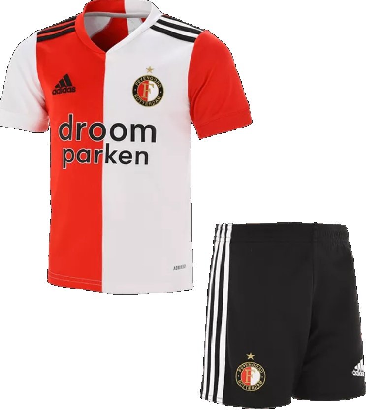 Kit infantil oficial Adidas Feyenoord 2020 2021 I jogador