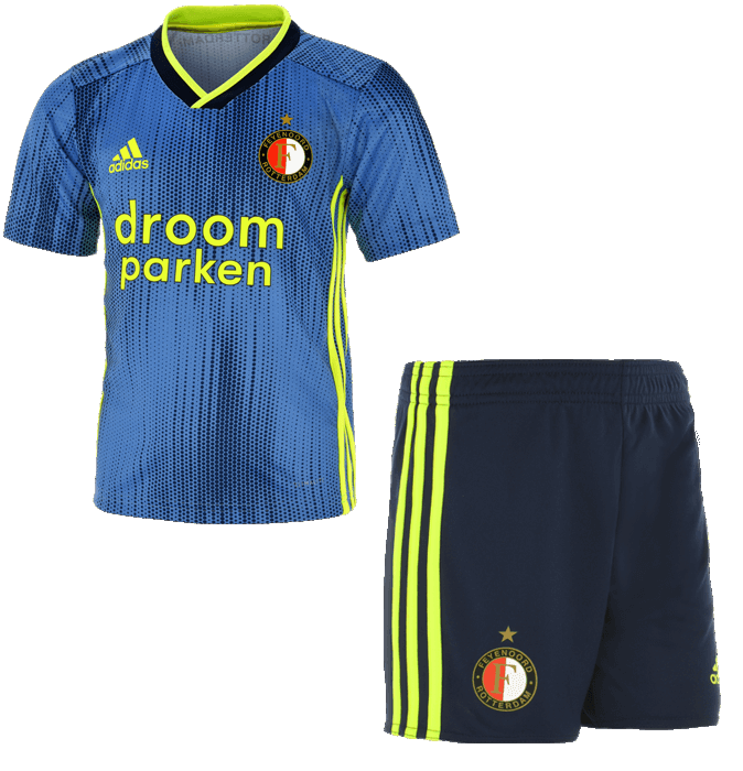 Kit infantil oficial Adidas Feyenoord 2019 2020 II jogador