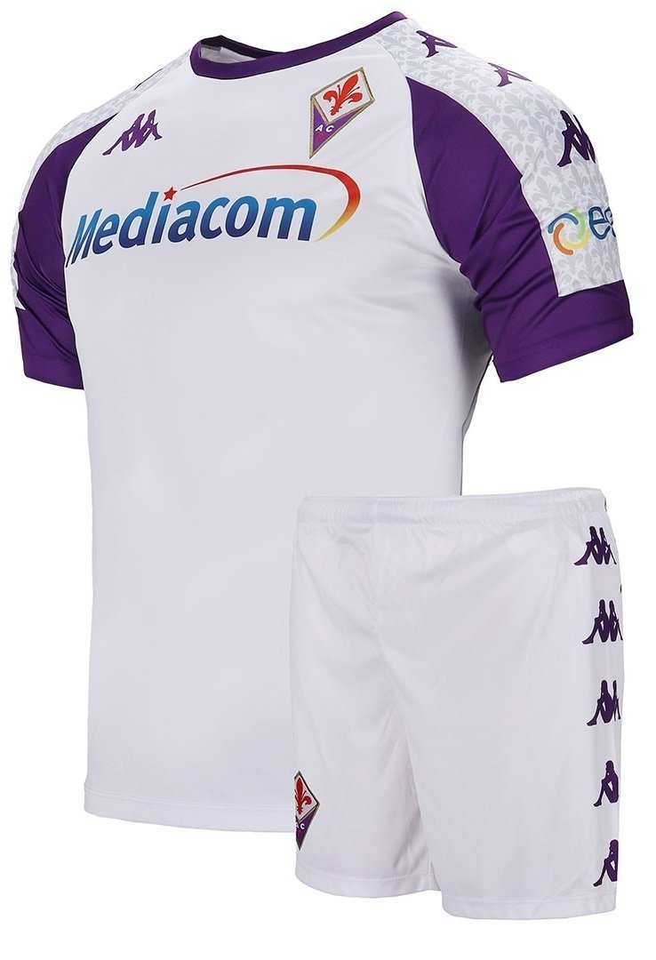 Kit infantil oficial Kappa Fiorentina 2020 2021 II jogador