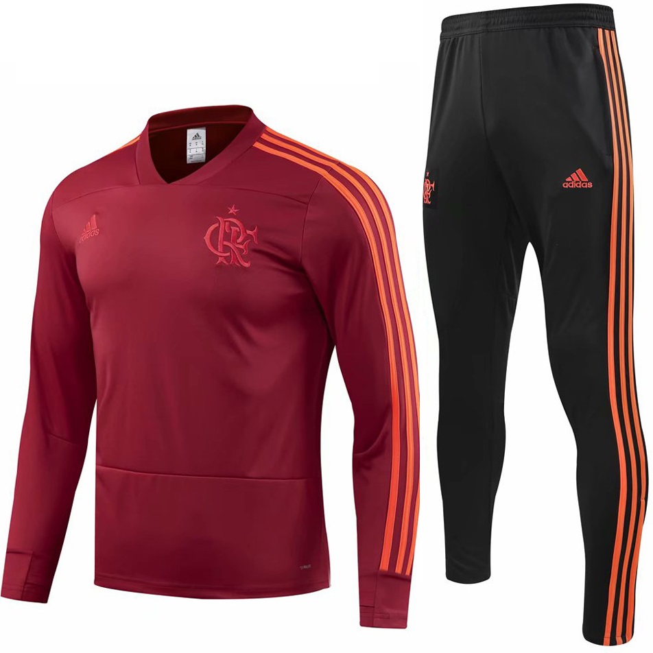 Kit treinamento oficial Adidas Flamengo 2018 vermelho e preto