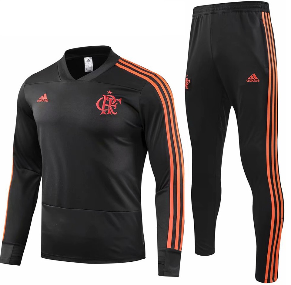 Kit treinamento oficial Adidas Flamengo 2018 preto