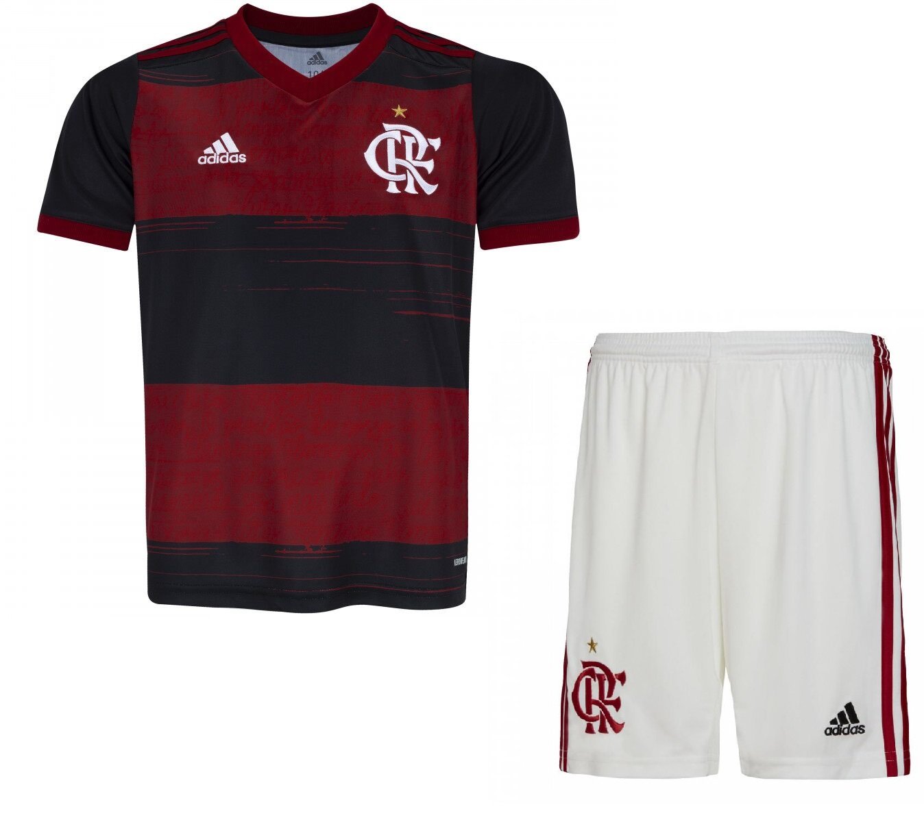 Kit infantil oficial Adidas Flamengo 2020 I jogador