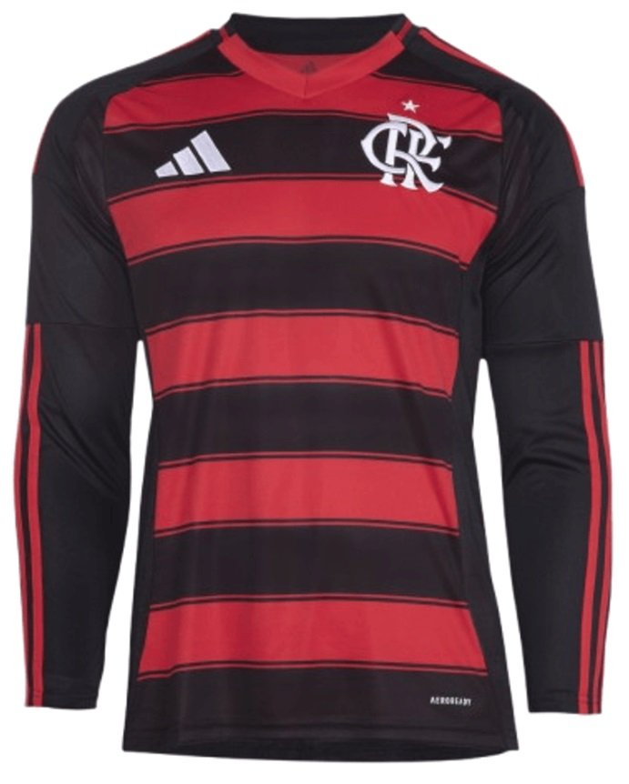 Camisa I Flamengo 2025 Adidas oficial Manga comprida