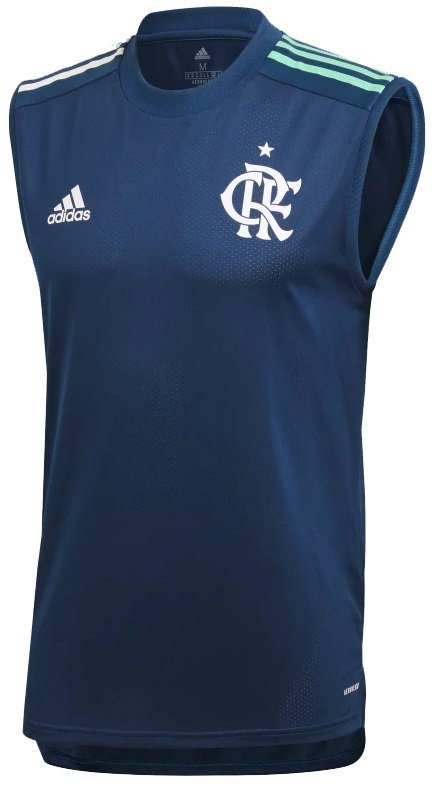 Camisa regata oficial Adidas Flamengo 2020 Azul
