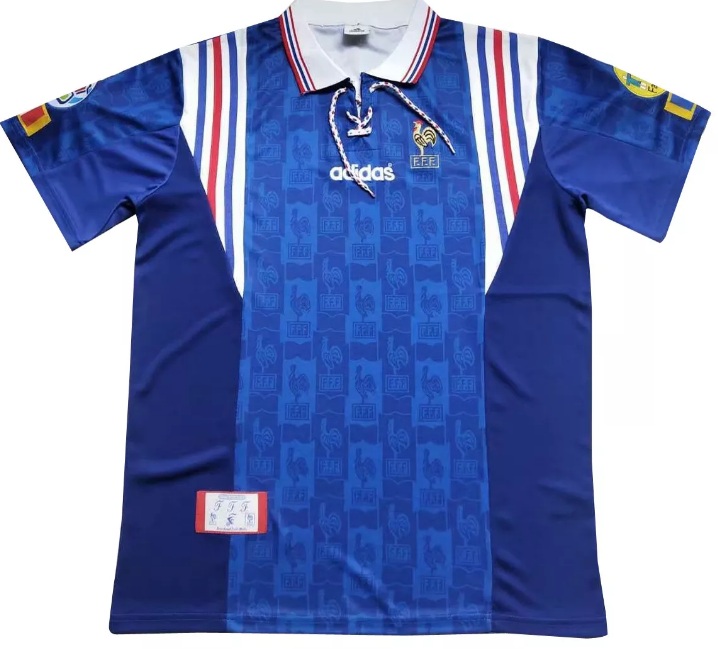 Camisa I Seleção da França 1996 Adidas retro 