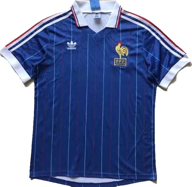 Camisa I Seleção da França 1982 Adidas retro 