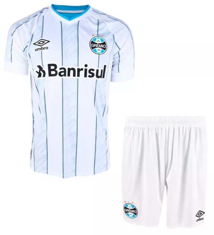 Kit infantil oficial umbro Gremio 2020 II jogador
