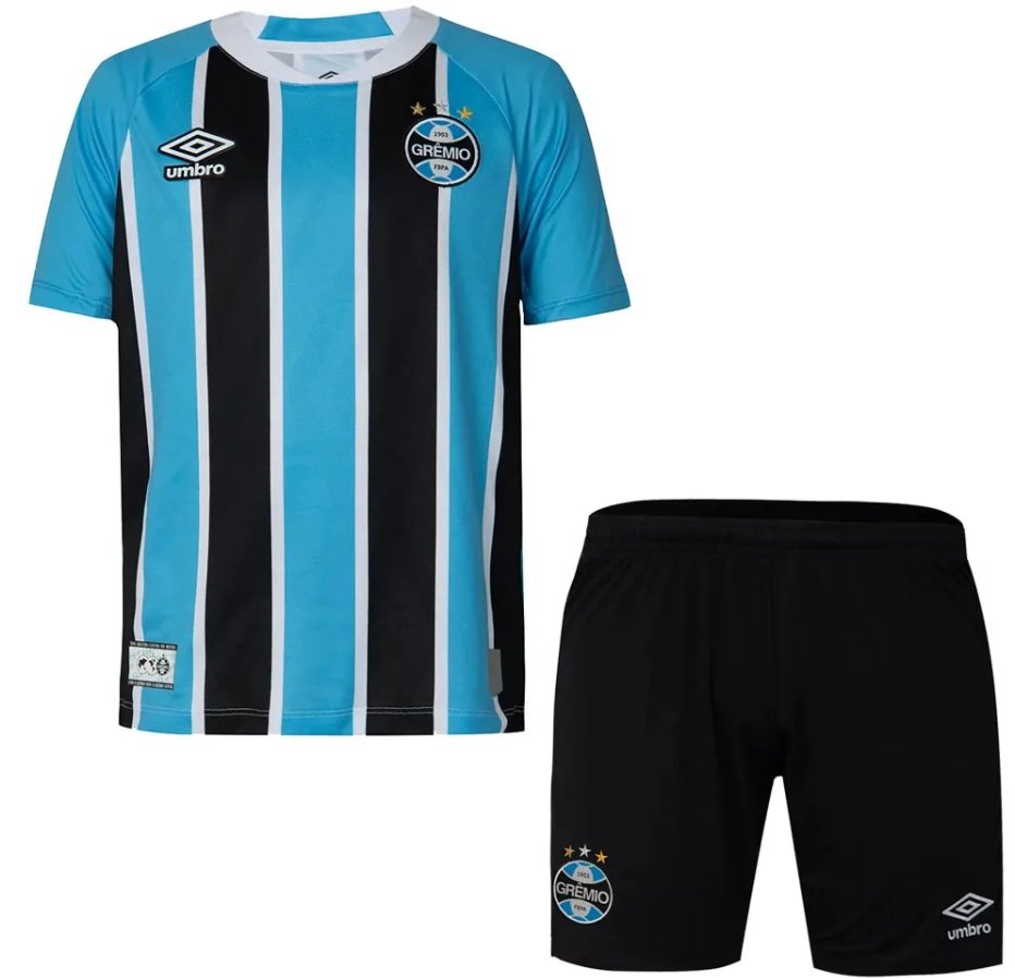 Kit infantil I Grêmio 2025 Umbro oficial 