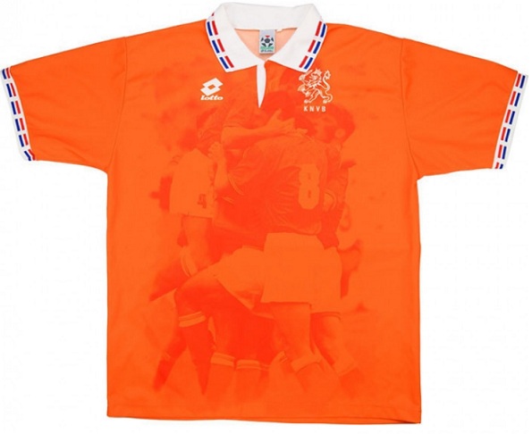 Camisa retro Lotto seleção da Holanda 1996 I jogador