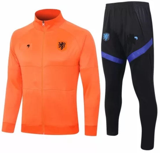 Kit treinamento Seleção da Holanda 2020 2021 Laranja 