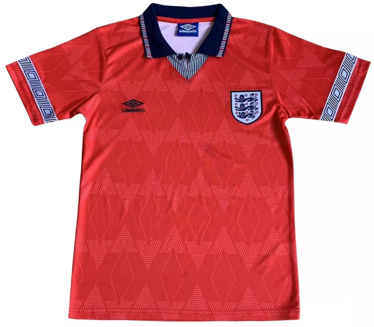 Camisa retro Umbro seleção da Inglaterra 1990 II jogador