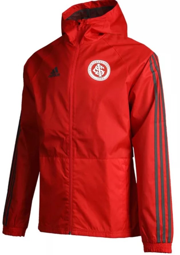 Jaqueta corta vento oficial Adidas Internacional 2020 vermelha 